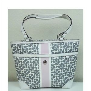 Coach Chelsea Signature Stripe Tote Bag Purse